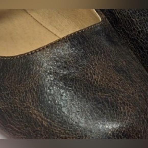 ✨NWT Corkys Espresso Brown Mary Jane Crinkle Flats w Bling Double Straps - Picture 2 of 3